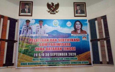 DISBUDPAR PROVSU Adakan Pelatihan Dan Sertifikasi SDM Pariwisata Zona Dataran Tinggi