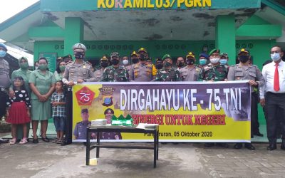 Surprise Dirgahayu TNI Yang Ke 75 di Kabupaten Samosir