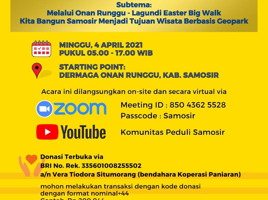 Komunitas Peduli Samosir Adakan Event Paskah Raya Onan Runggu-Lagundi Big Walk