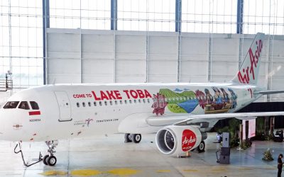AirAsia Kenalkan Danau Toba Lewat Livery Pesawat